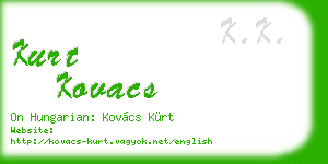 kurt kovacs business card